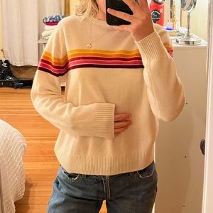 Marine Layer 100% cashmere striped sweater